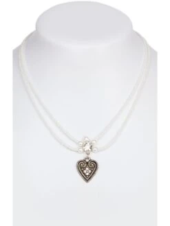 Halskette 13007-2044, 2reihig Aus Perlen, Weiss