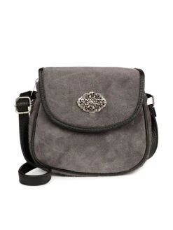 Trachtentasche TA3000 Veloursleder, Grau