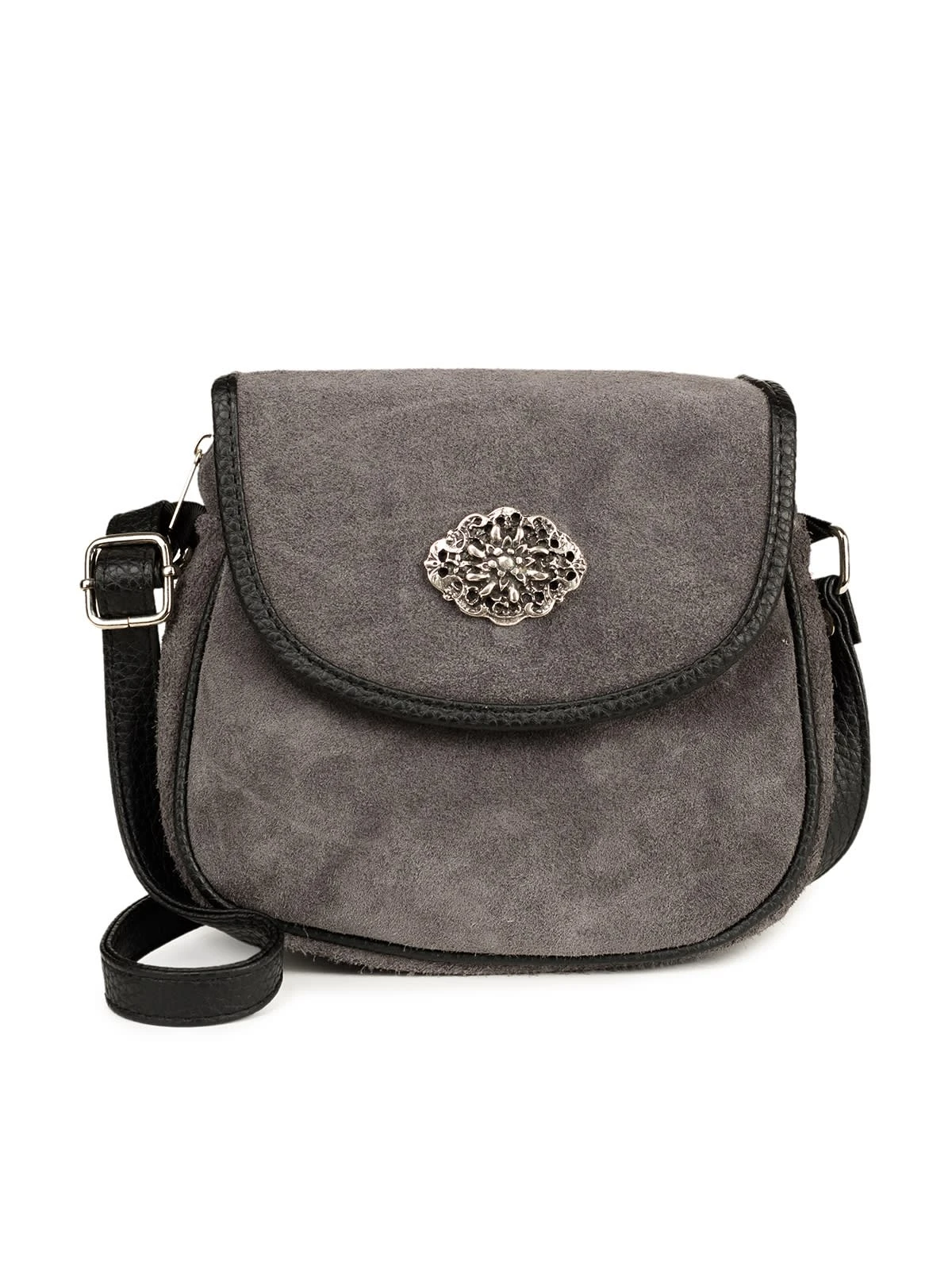 Trachtentasche TA3000 Veloursleder, Grau 1 Trachtentasche TA3000 Veloursleder, Grau