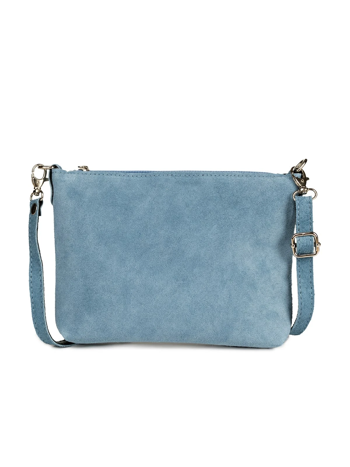 Wildleder Trachtentasche TA30540 Metallherz, Graublau 3 Wildleder Trachtentasche TA30540 Metallherz, Graublau – Bild 3