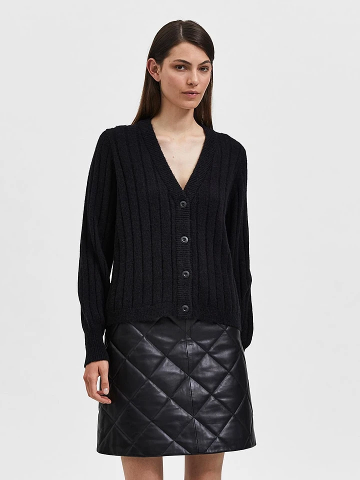 Selected Femme Cardigan In Schwarz 1 Selected Femme Cardigan In Schwarz