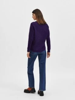 Selected Femme Pullover "Lulu" In Lila -Modebe Kleidungs Geschäft selected femme pullover lulu in lila 2