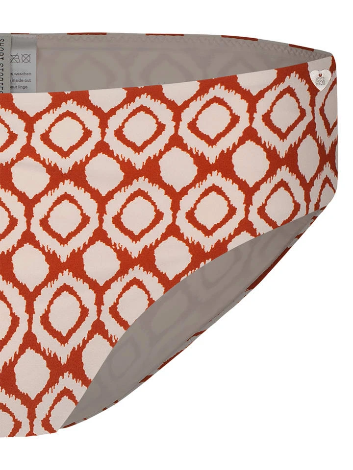 Bikini-Hose In Beige/ Rot 3 Bikini-Hose In Beige/ Rot – Bild 3