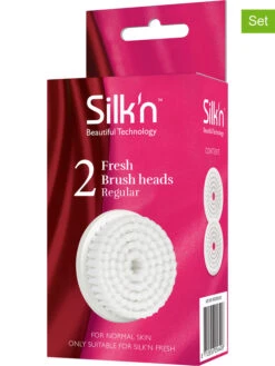2er-Set: Gesichtsbürsten-Ersatzköpfe "Fresh" In Weiß - 2x 2 Stück