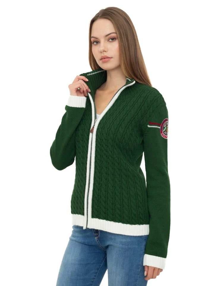 Sweatjacke "Scottie" In Dunkelgrün 2 Sweatjacke "Scottie" In Dunkelgrün – Bild 2