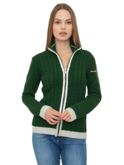 Sweatjacke "Scottie" In Dunkelgrün