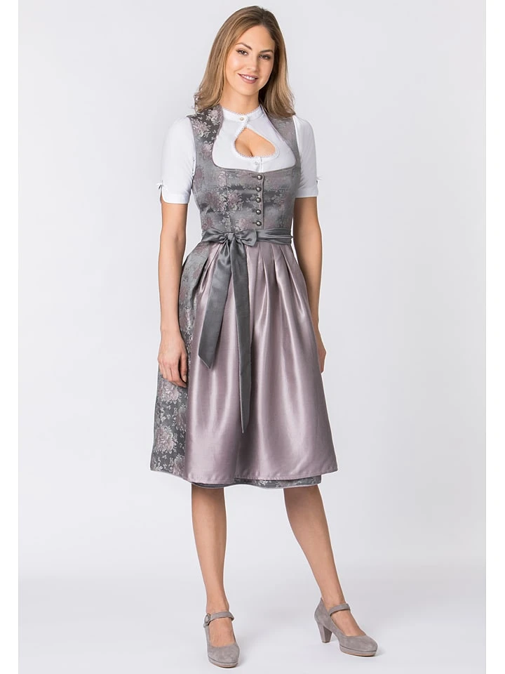 Dirndl "Willow" In Grau/ Mauve 1 Dirndl "Willow" In Grau/ Mauve