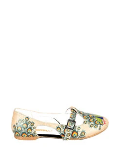 Ballerinas In Beige/ Bunt