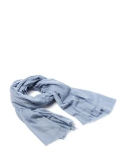 Schal In Hellblau - (L)200 X (B)110 Cm