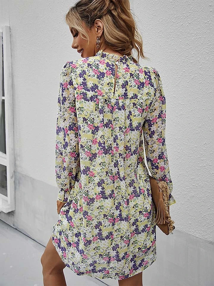 Kleid In Gelb/ Lila 2 Kleid In Gelb/ Lila – Bild 2