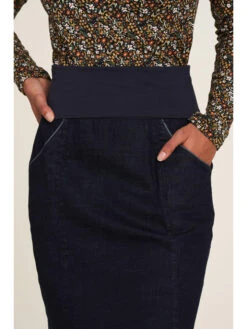 Jeansrock In Dunkelblau -Modebe Kleidungs Geschäft tranquillo jeansrock in dunkelblau 2