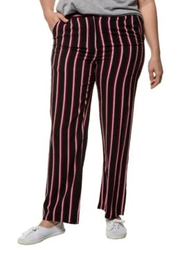 Ulla Popken Streifenhose In Schwarz -Modebe Kleidungs Geschäft ulla popken streifenhose in schwarz 2