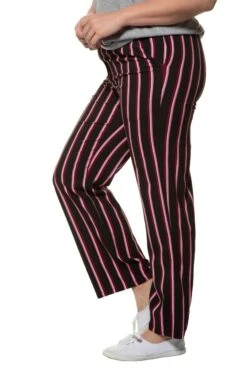Ulla Popken Streifenhose In Schwarz -Modebe Kleidungs Geschäft ulla popken streifenhose in schwarz 4