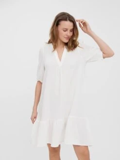 Vero Moda Kleid "Natali" In Weiß -Modebe Kleidungs Geschäft vero moda kleid natali in weiss 2