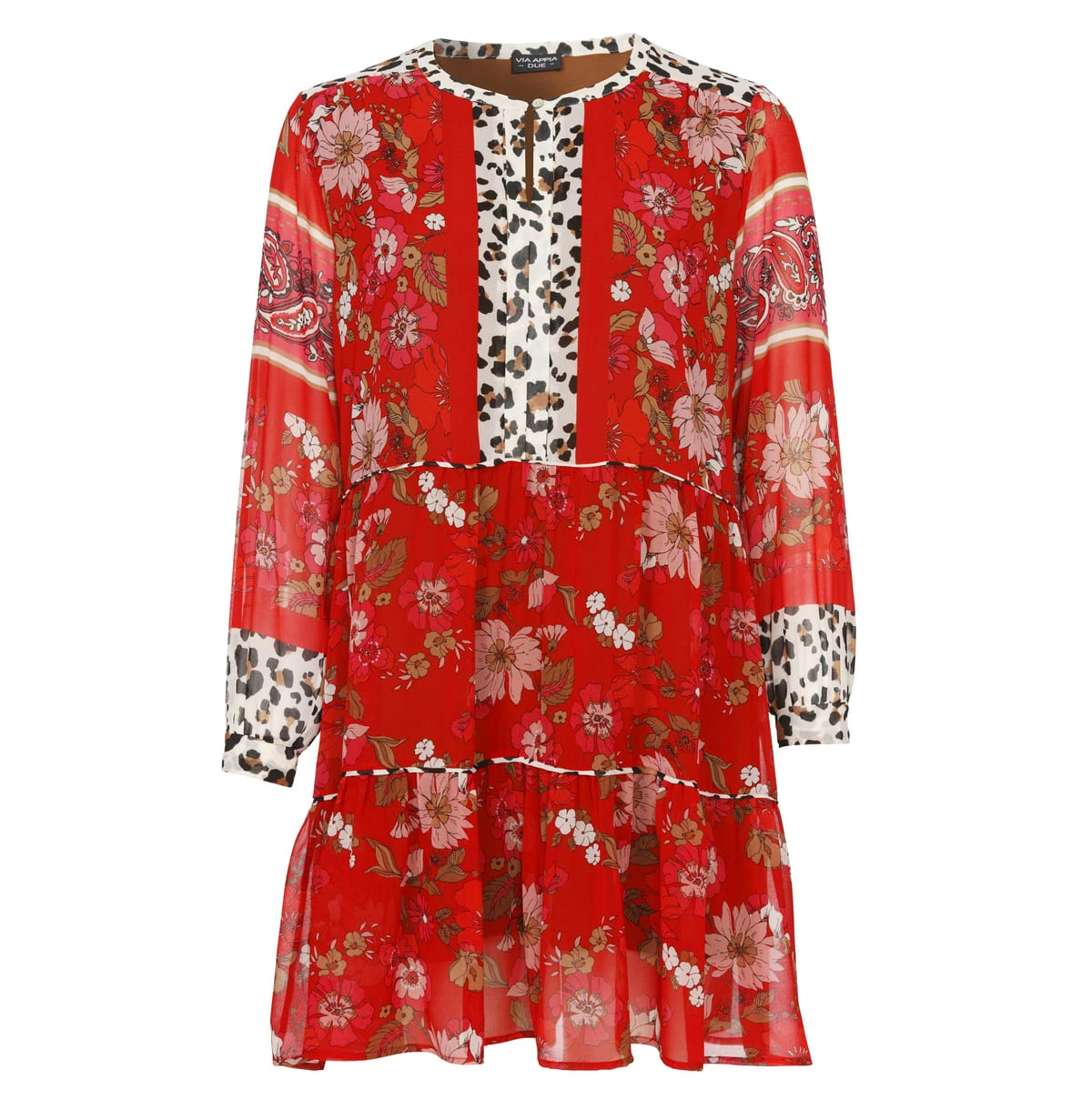 Longtunika In Rot Multicolor 1 Longtunika In Rot Multicolor