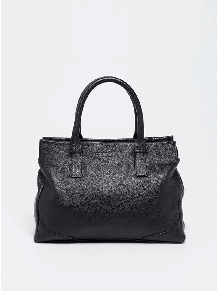 Leder-Henkeltasche "Eve" In Schwarz - (B)33 X (H)24 X (T)14 Cm 1 Leder-Henkeltasche "Eve" In Schwarz - (B)33 X (H)24 X (T)14 Cm