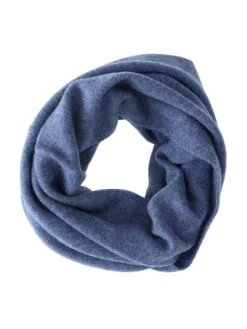 Kaschmir-Loop-Schal In Blau - (L)108 X (B)24 Cm
